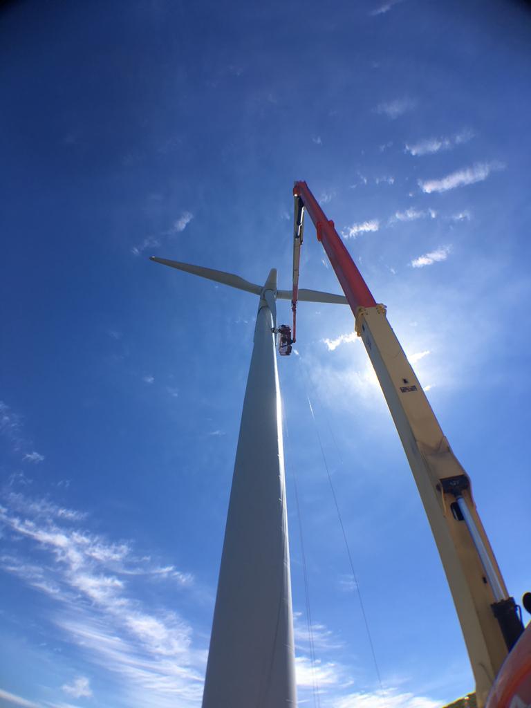Installation Of Rotor Blade Extension At A Wind Farm
